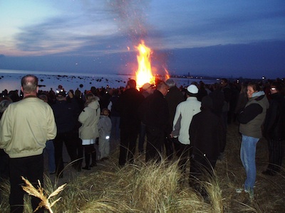 Swedish traditional Walpurgis bonfire