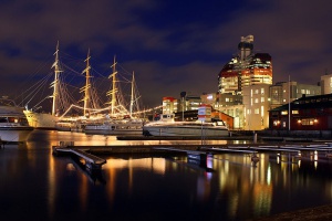 View to lilla bommen harbour in Göteborg